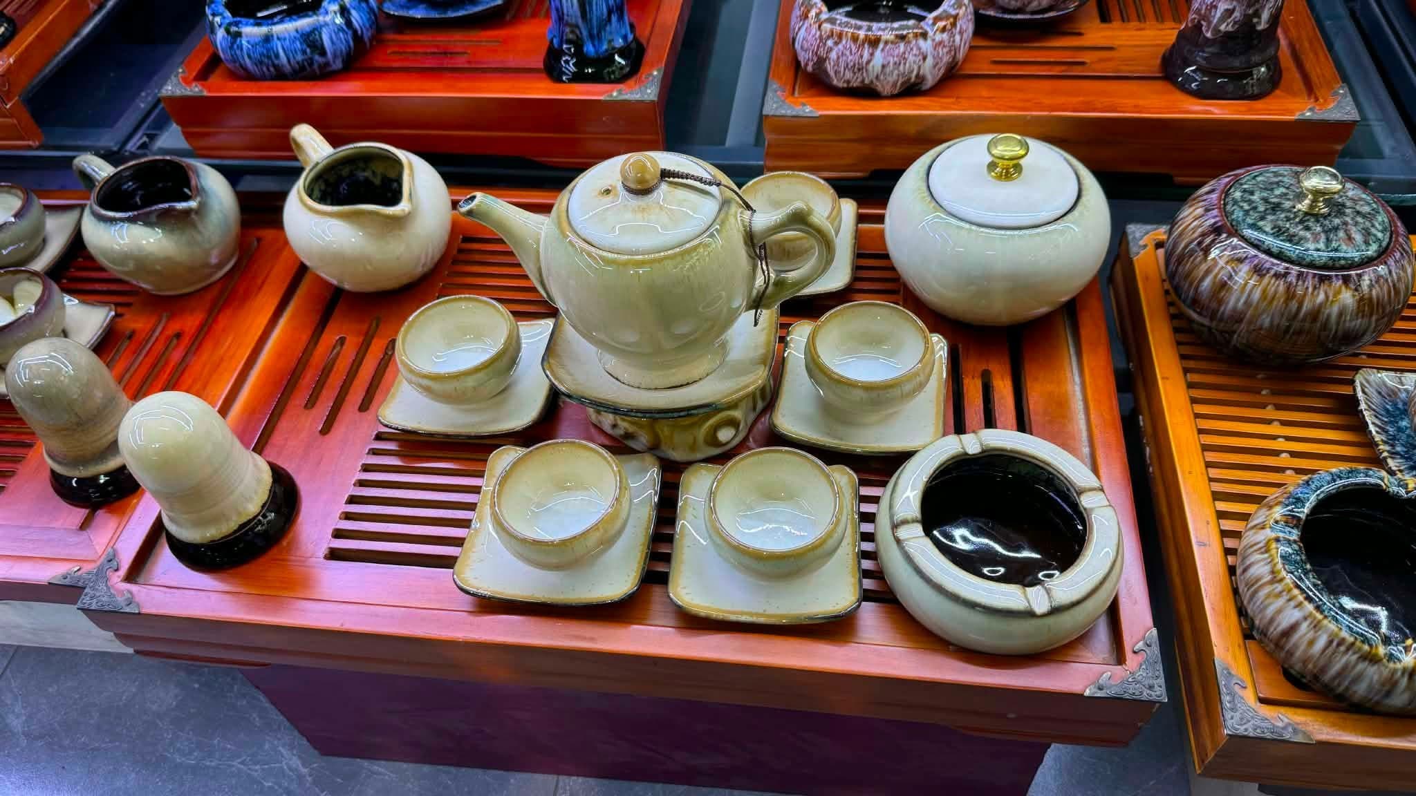 Handmade ceramics and teapots from Bát Tràng Pottery Village in Hanoi