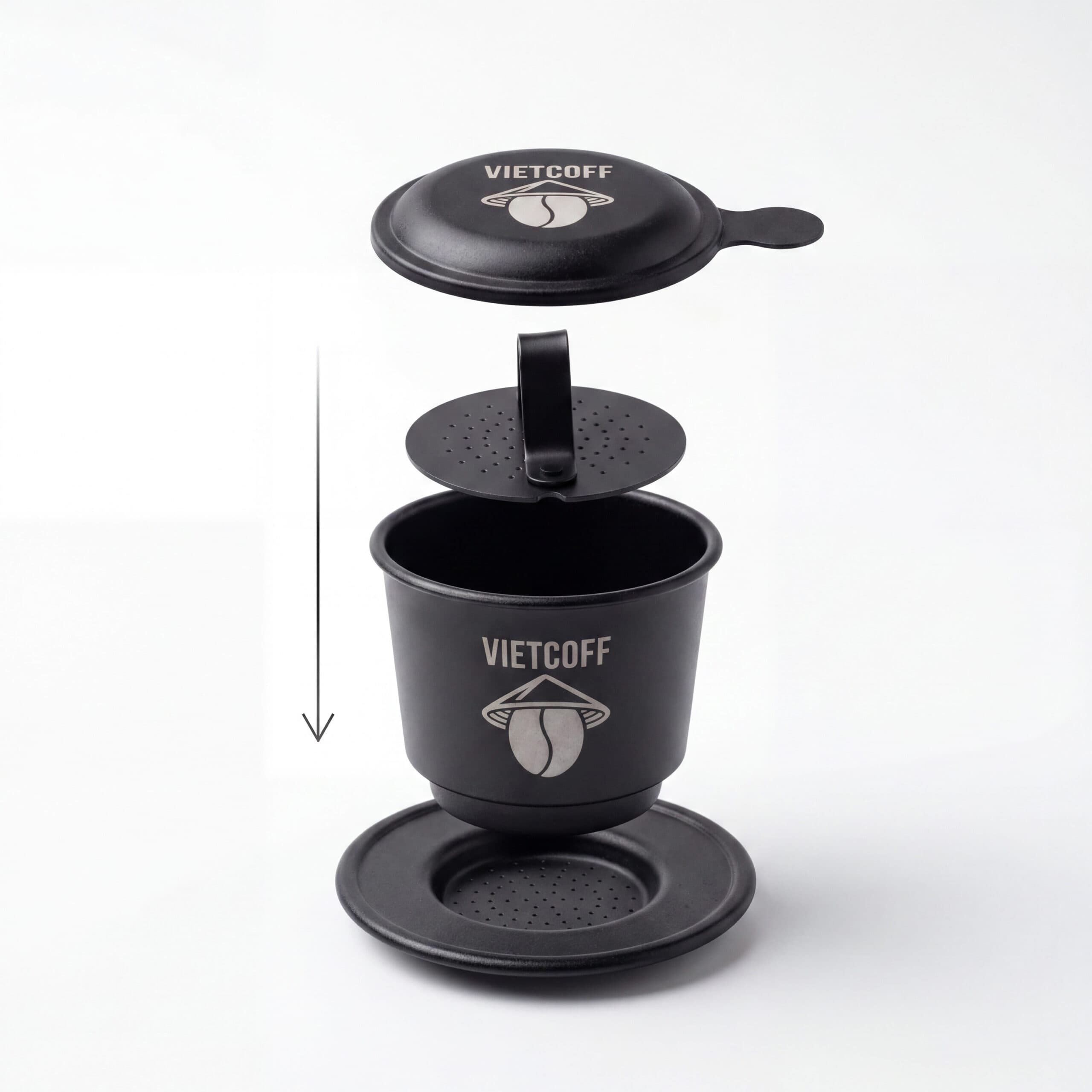 Bild zeigt vietnamesischen Kaffeefilter für VietCoff